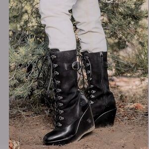 Harley-Davidson Black Lace Up Boots